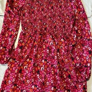 Molly Bracken Pink and Red Textured dress